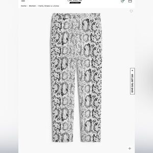 Jcrew Snakeskin Jamie pant with elastic waist
Sz 14